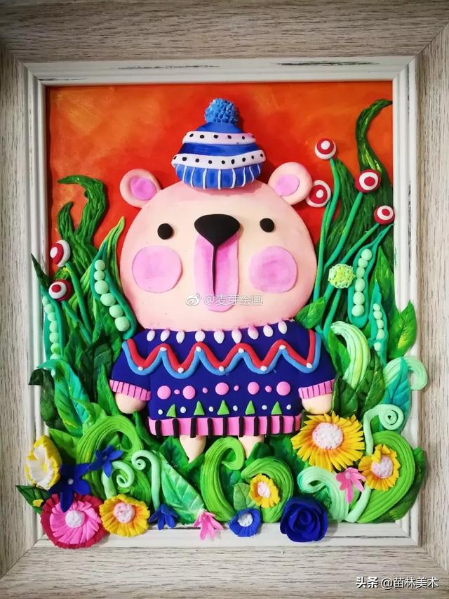 用粘土画浮雕画(美绝了的粘土浮雕画)(7)