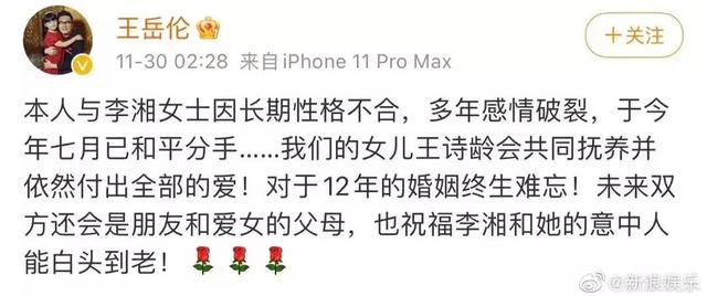 王岳伦李湘离婚最近情况(王岳伦官宣离婚)(3)