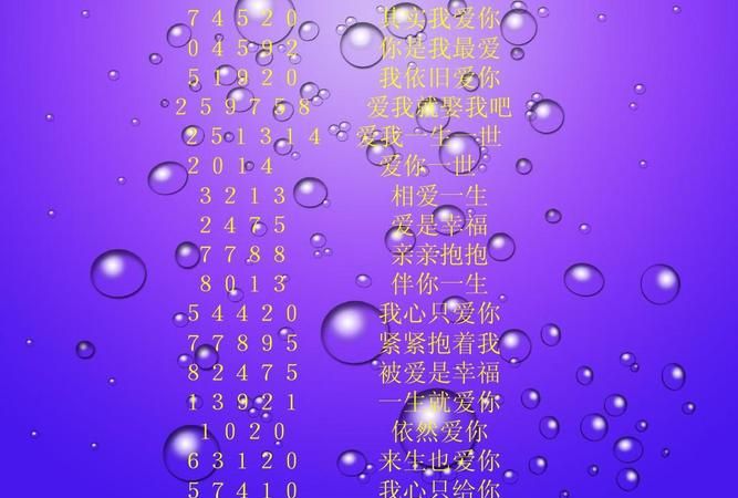 数字代表什么意思爱情里边