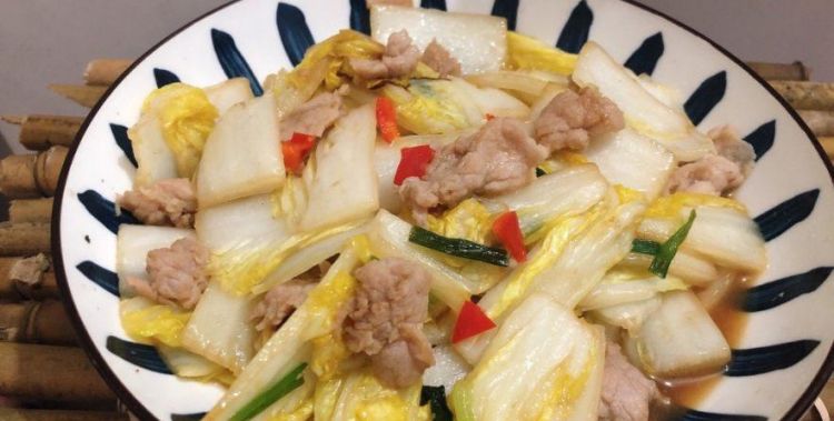 大白菜炒猪肉怎么炒好吃