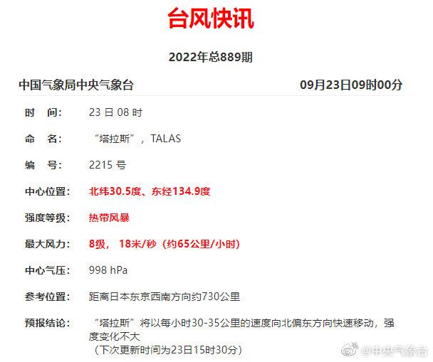 台风塔拉斯最新消息（今年第15号台风塔拉斯）(1)