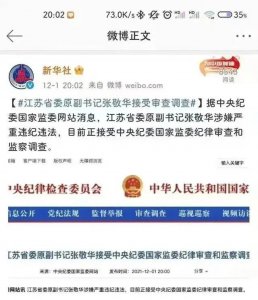 ​张敬华因为什么落马？ 张敬华违反了什么纪律？