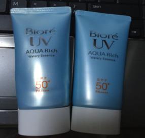 碧柔防晒霜蓝瓶真假图对比