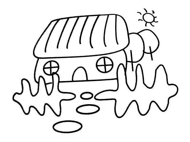 【简笔画】幼儿园房子简笔画绘画教程,六一必备简笔画哦!