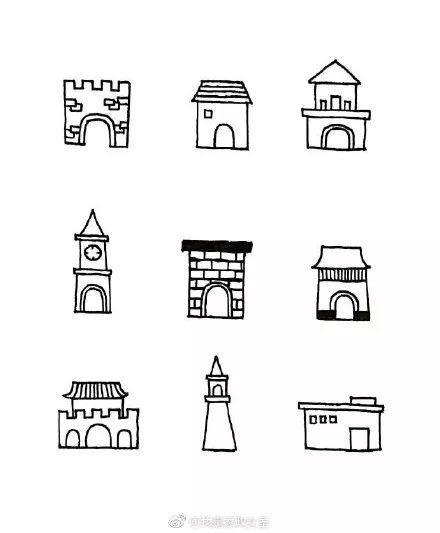 【简笔画】幼儿园房子简笔画绘画教程,六一必备简笔画哦!