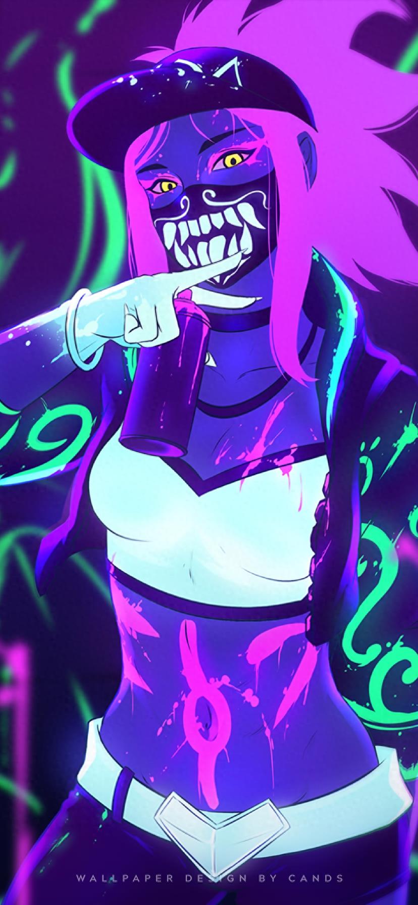 手机壁纸 | 英雄联盟KDA女团之阿卡丽