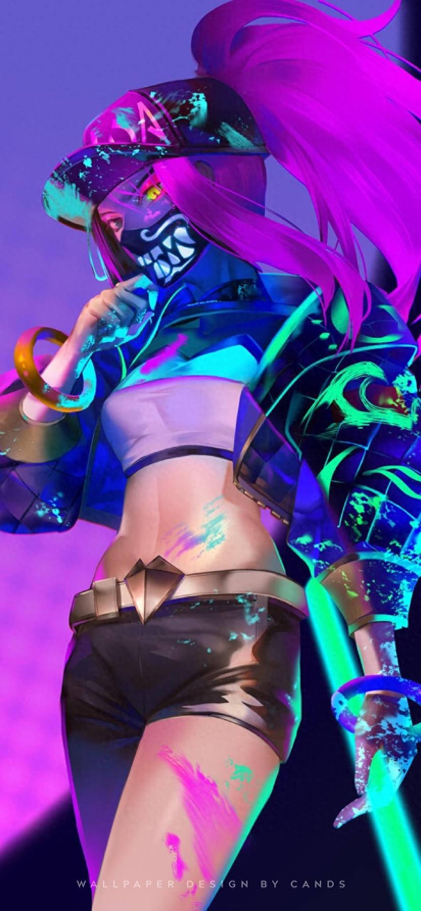 手机壁纸 | 英雄联盟KDA女团之阿卡丽