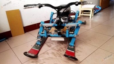 ​退休“技术控”发明电动冰雪橇