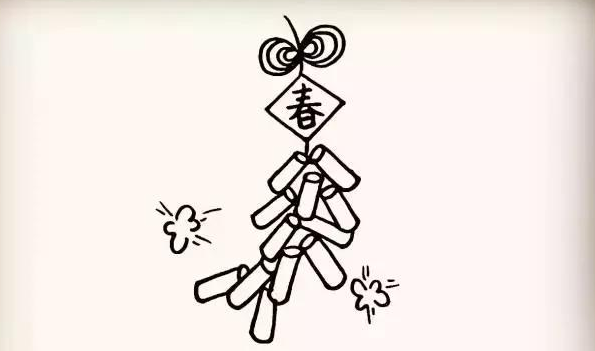 春节鞭炮简笔画,鞭炮怎么简笔画 漂亮图7