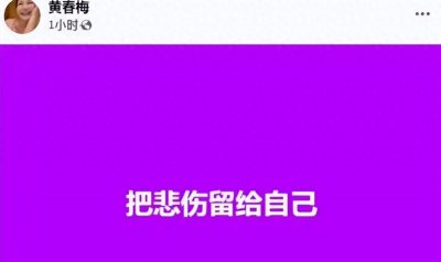​丧女第9天后的黄春梅，首次发声悼念女儿，连发三条