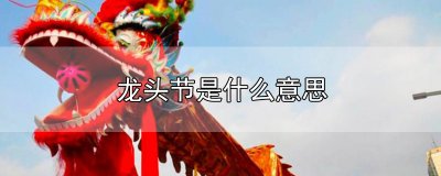 ​龙头节是什么意思