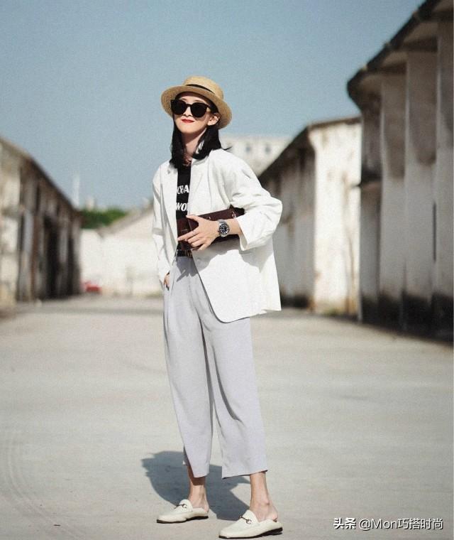 今年最流行的阔腿裤穿搭(看了几十套阔腿裤)(5)