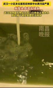 ​武汉一小区自来水呈绿色，水绿成这样也能放心喝小区业主集体怒了