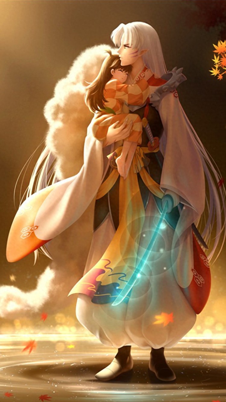 犬夜叉无水印手机壁纸，冷酷帅哥杀殿走一波